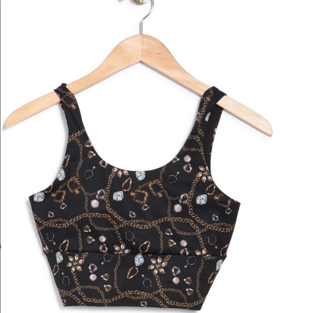 X BY GOTTEX Silhouette Bralette in CHAIN; Size Small NWT